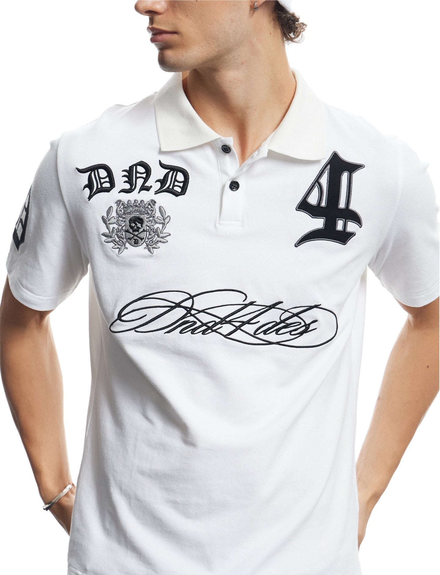 Retro Embroidered Polo Shirt