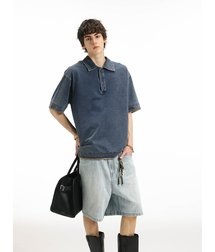 Retro Damage Wash Polo Shirt