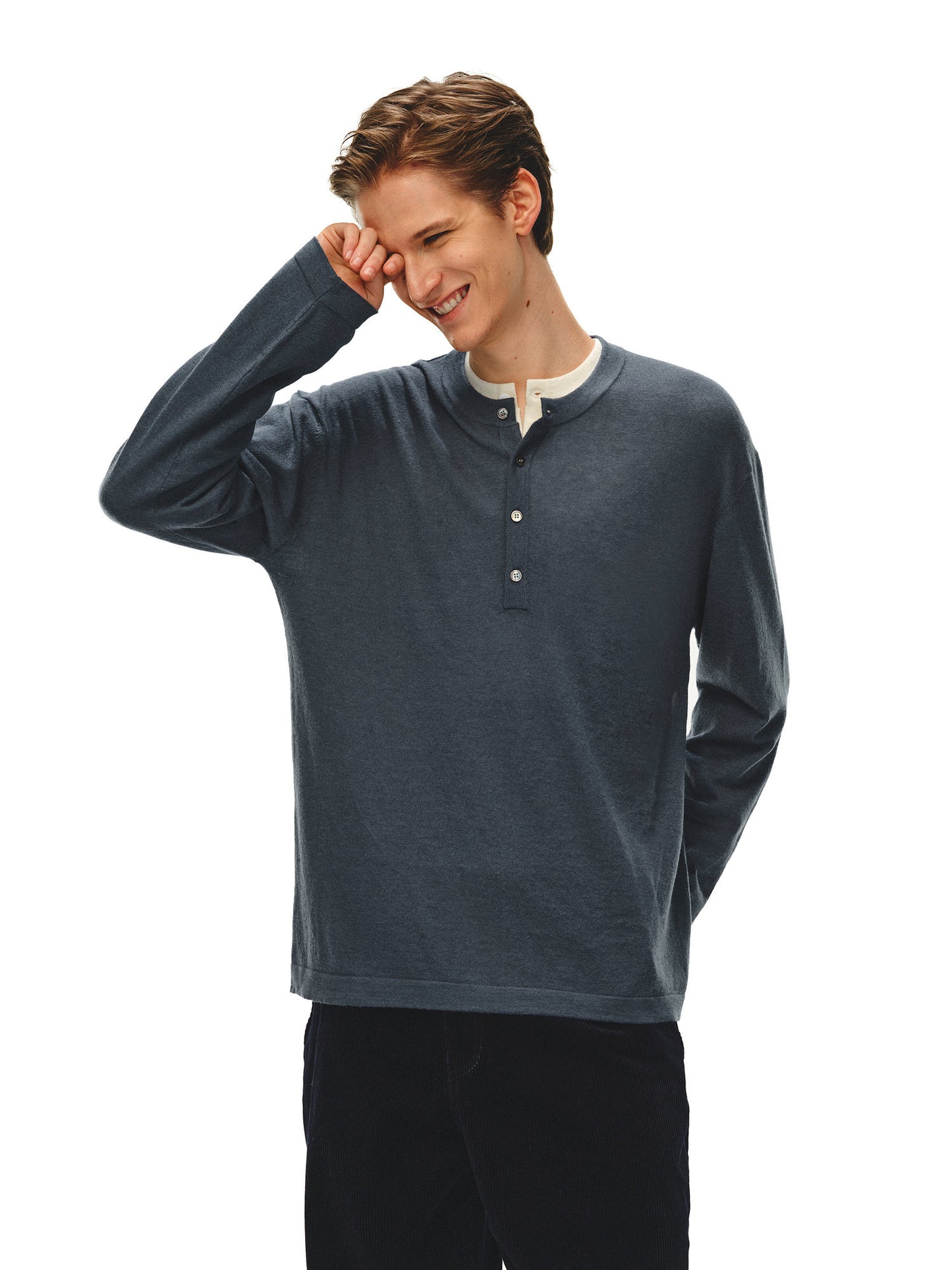 Henry-collar T-shirt