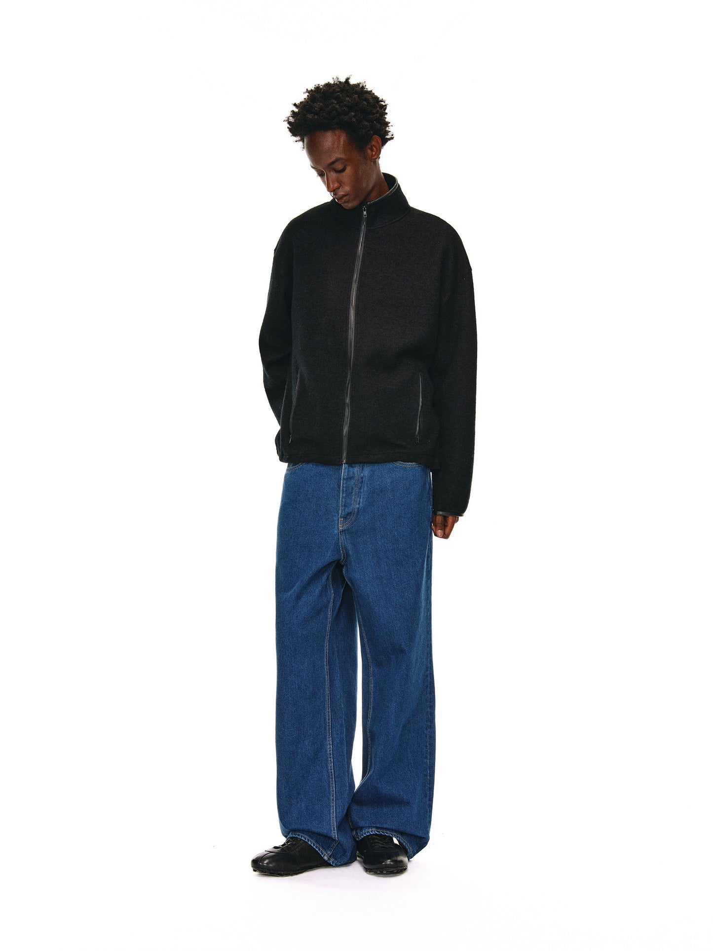 Unisex Wool Zipper Jacket