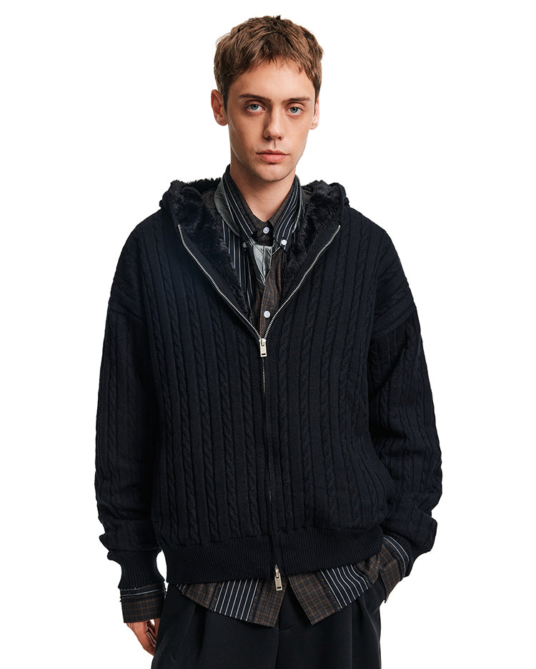 Relaxed Style Knit Jacket