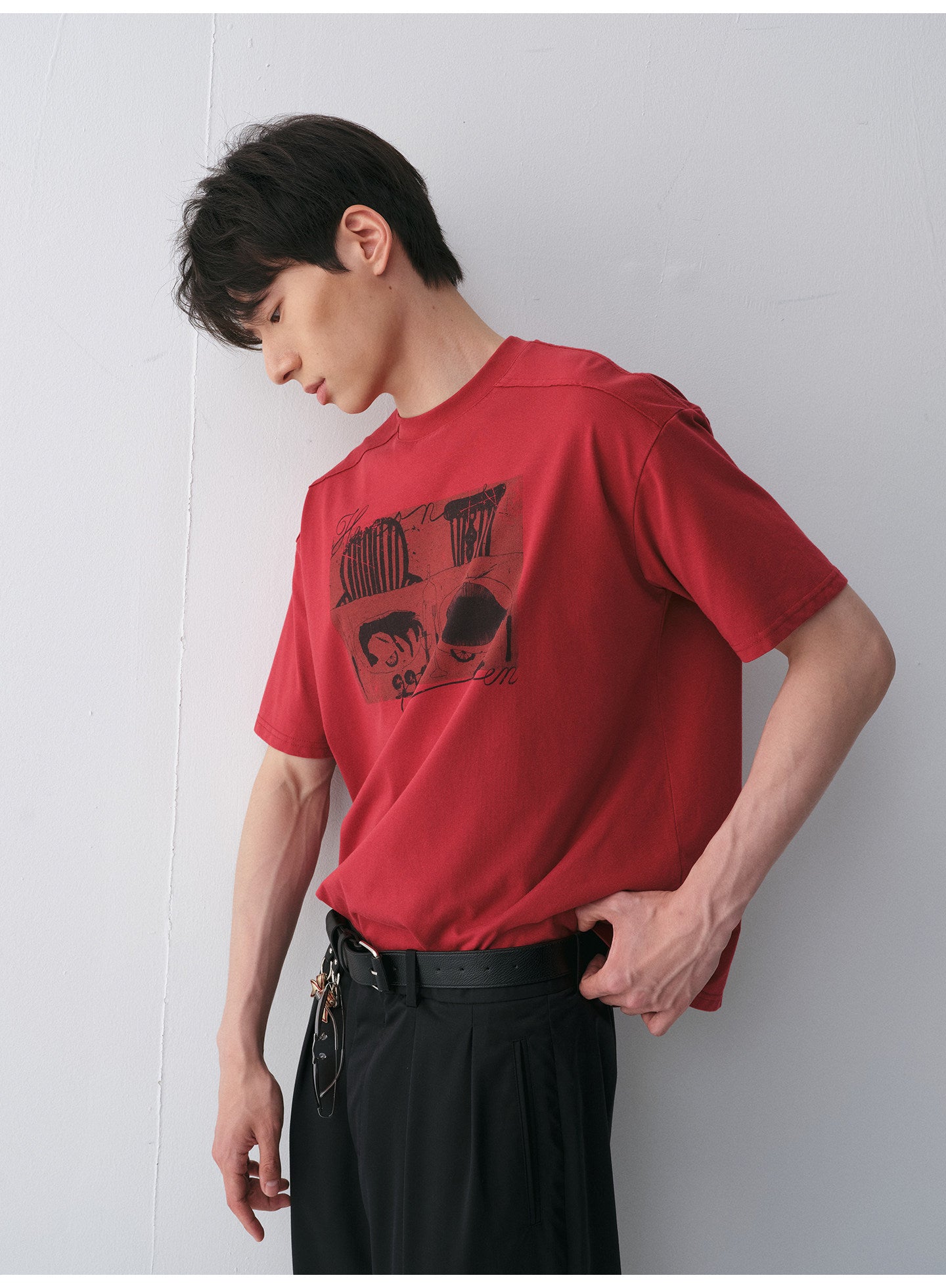 Distressed-Print T-Shirt