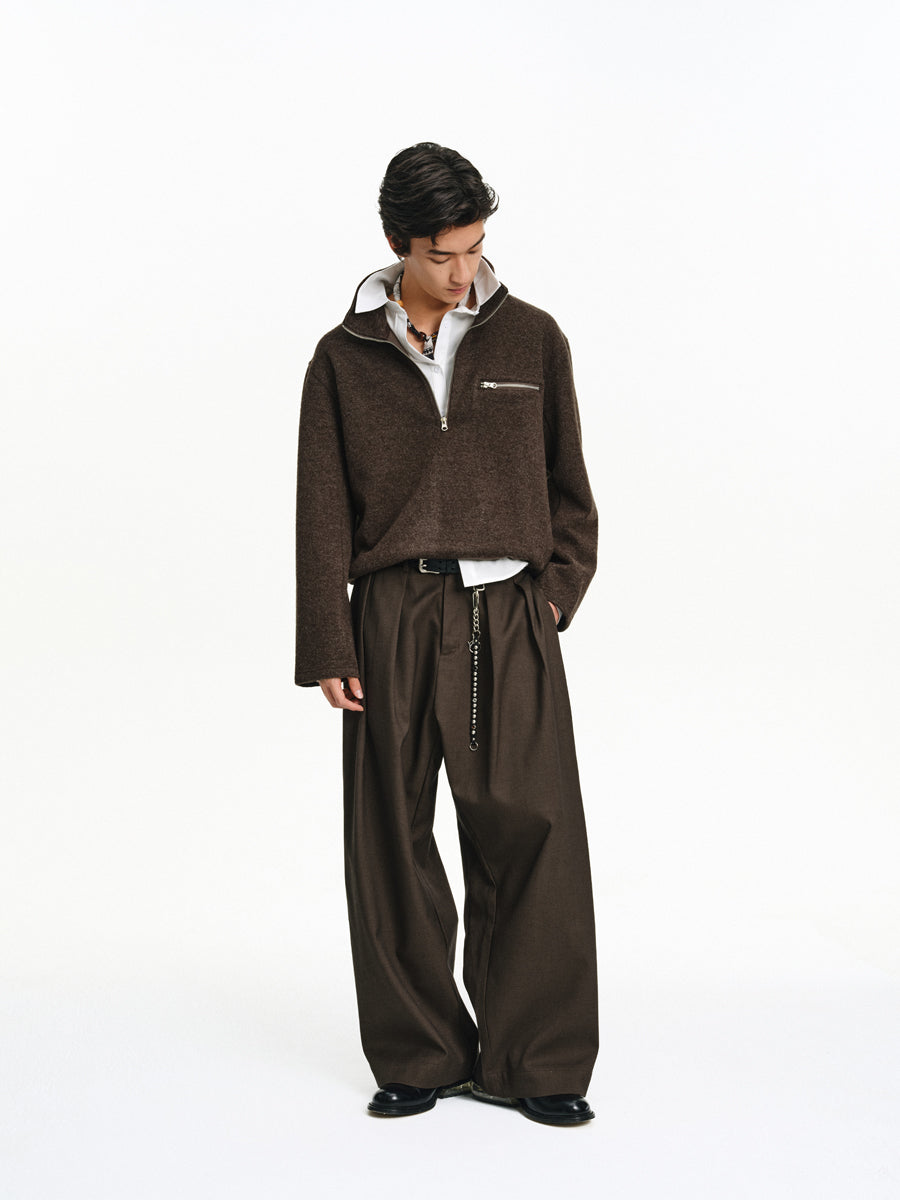 Wide-Leg Casual Pants