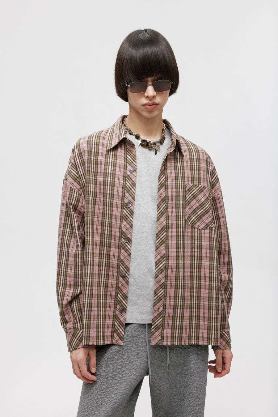 Retro Casual Plaid Pocket Shirt