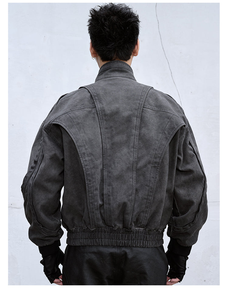 Deconstructed heavy bomber jacket