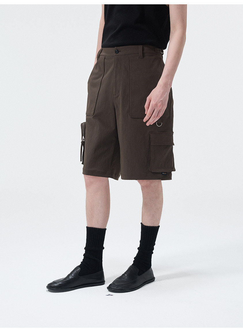 Adjustable-Waist Cargo Shorts