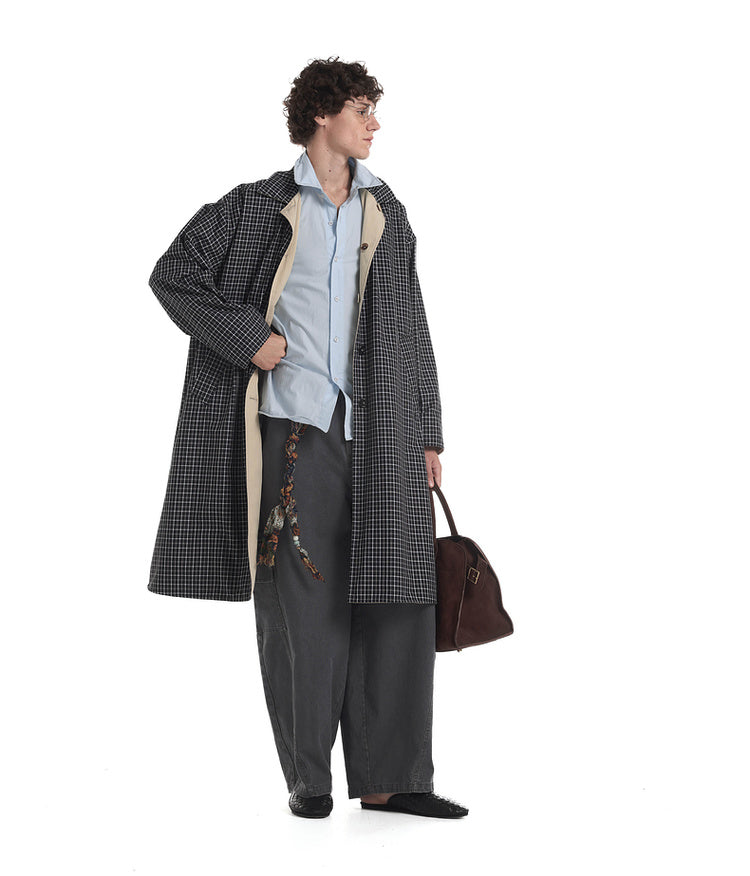 Reversible Long Trench Coat
