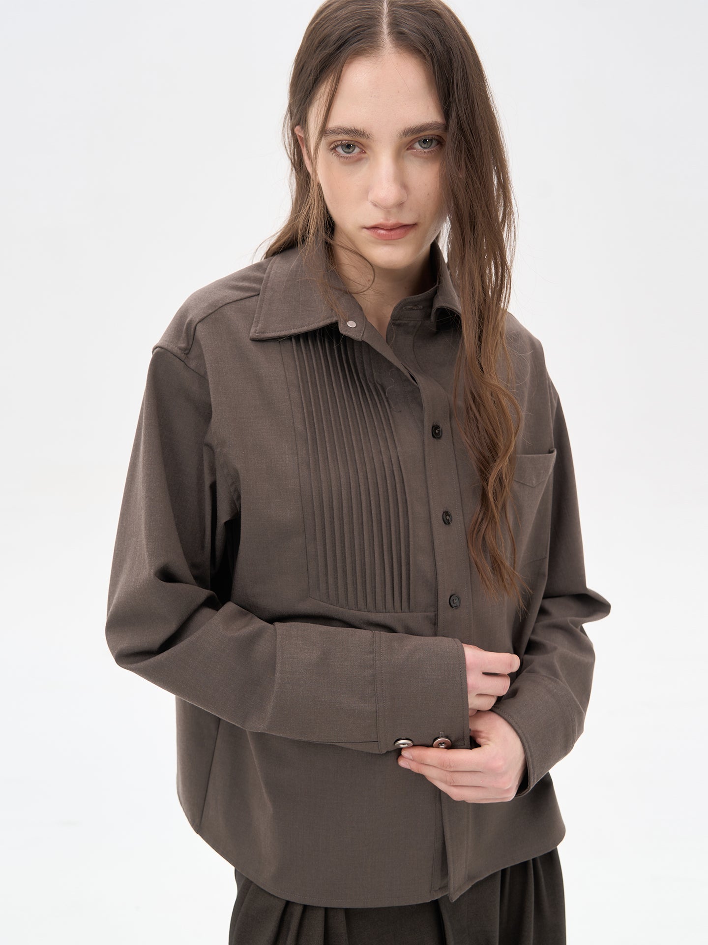 Cropped Fit Casual Shirt