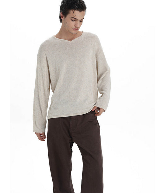 Small V-Neck Knit Shirt