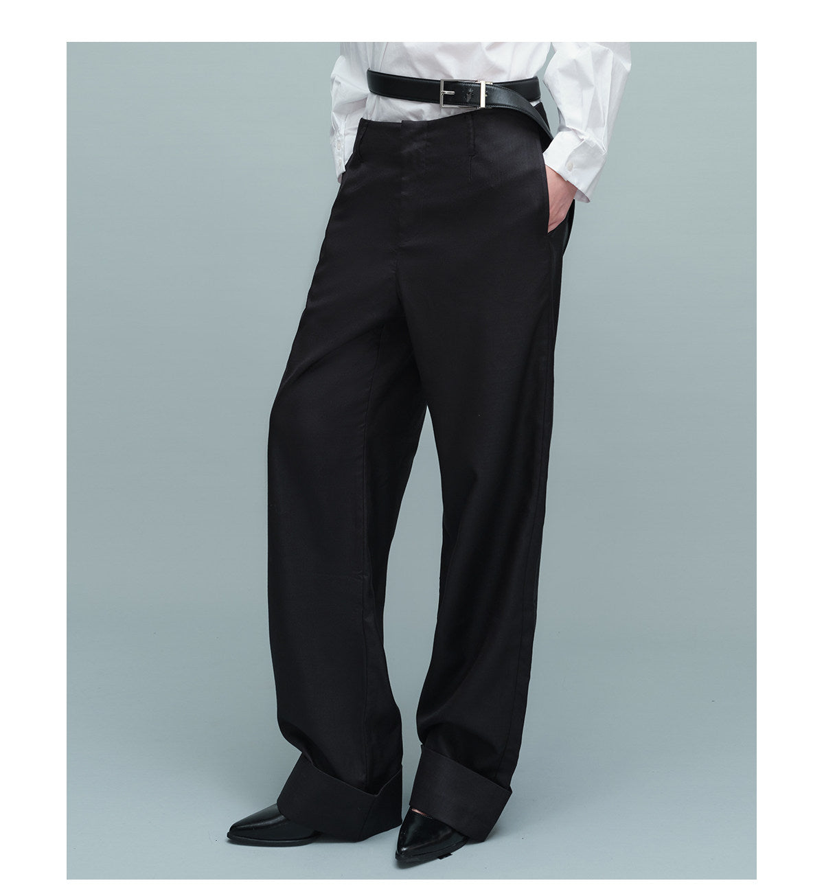 Straight-Leg, Slim-Fit Casual Pants