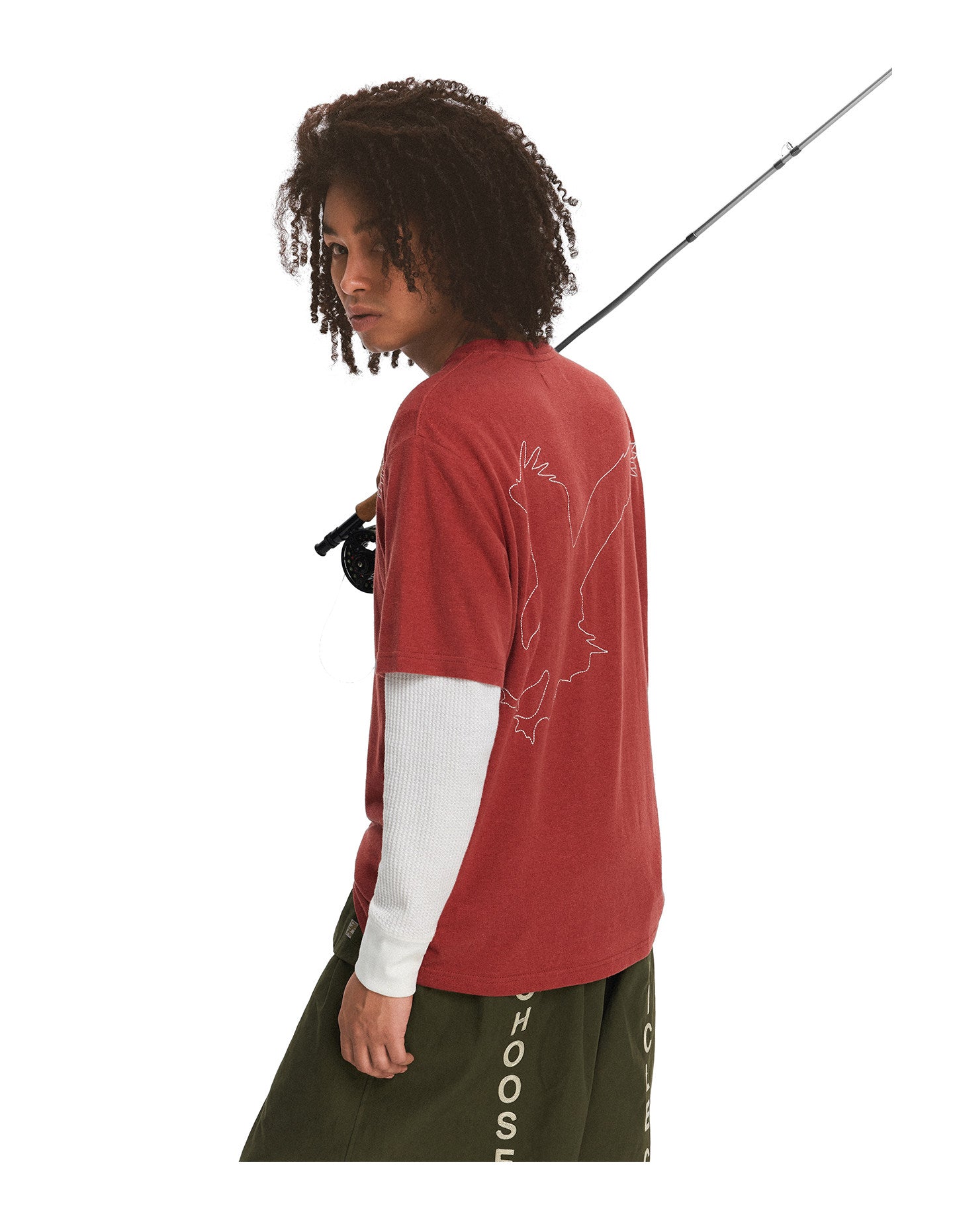 Eagle Embroidered Vintage-Style T-Shirt