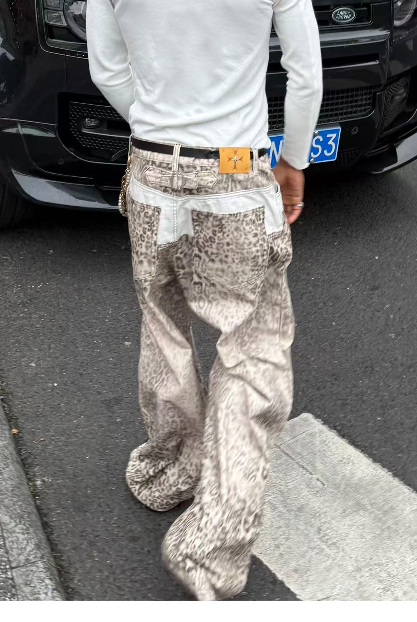 Custom Leopard-Print Casual Pants