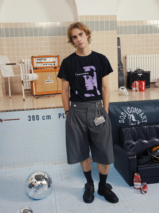 Striped Shorts with a Waistband