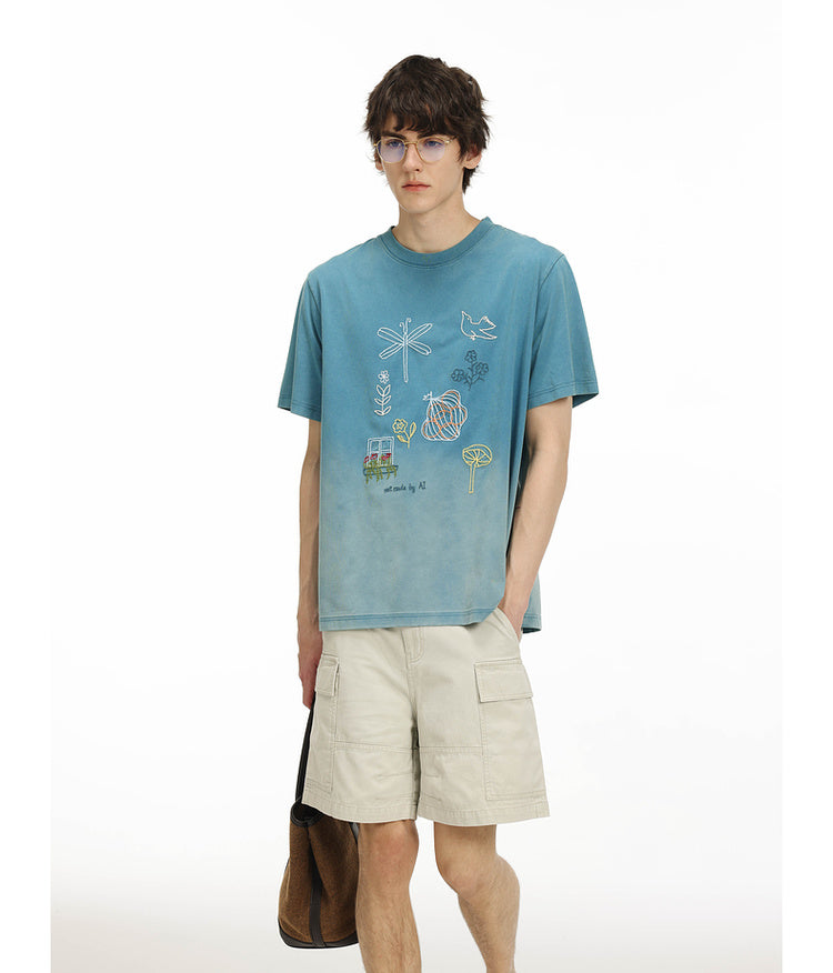 Gradation Washed T-Shirt