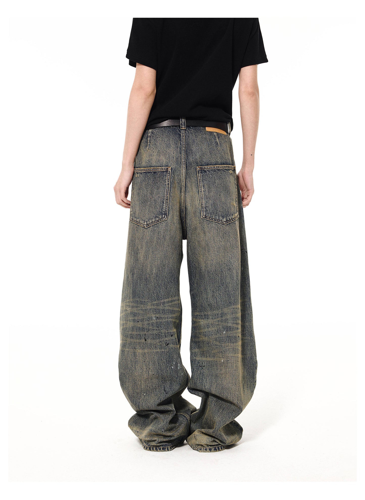 Washed unisex baggy jeans 