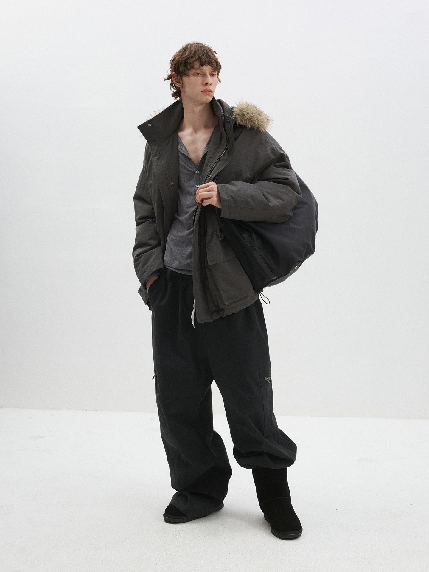 Casual Pants with Elastic Drawstring