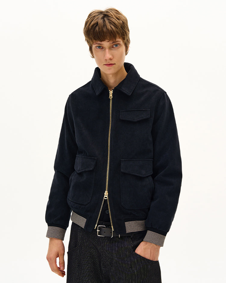 Multi-Pocket Double-Zipper Jacket