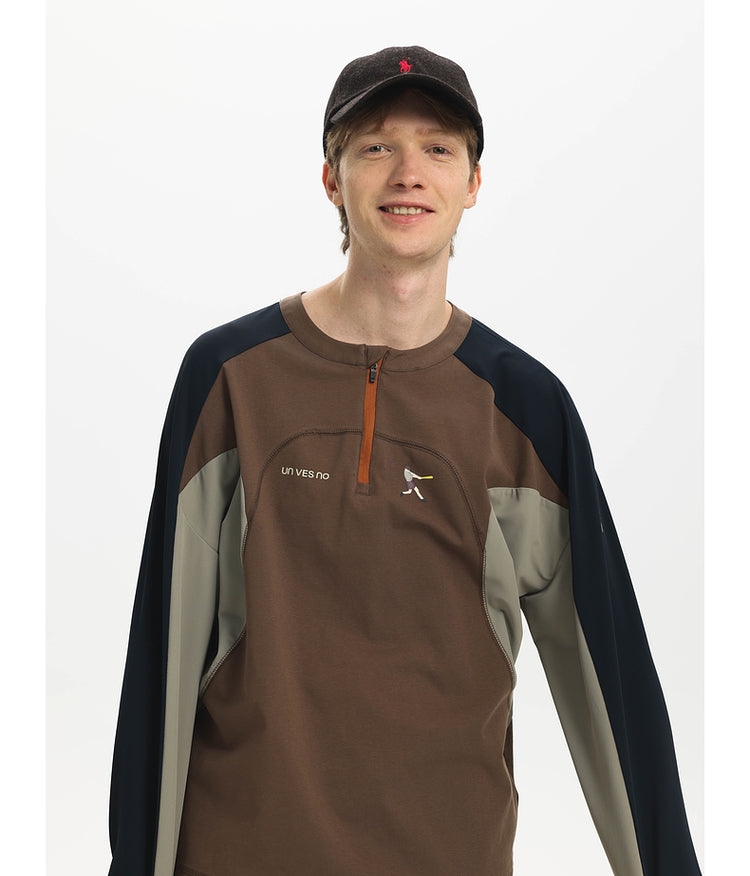 Contrast color sports T-shirt