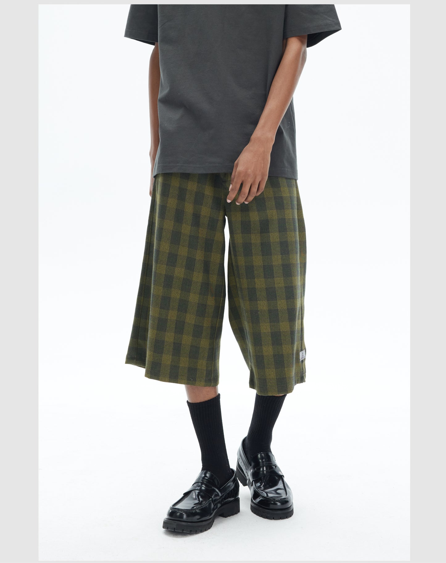 Checkered Straight Casual Pants