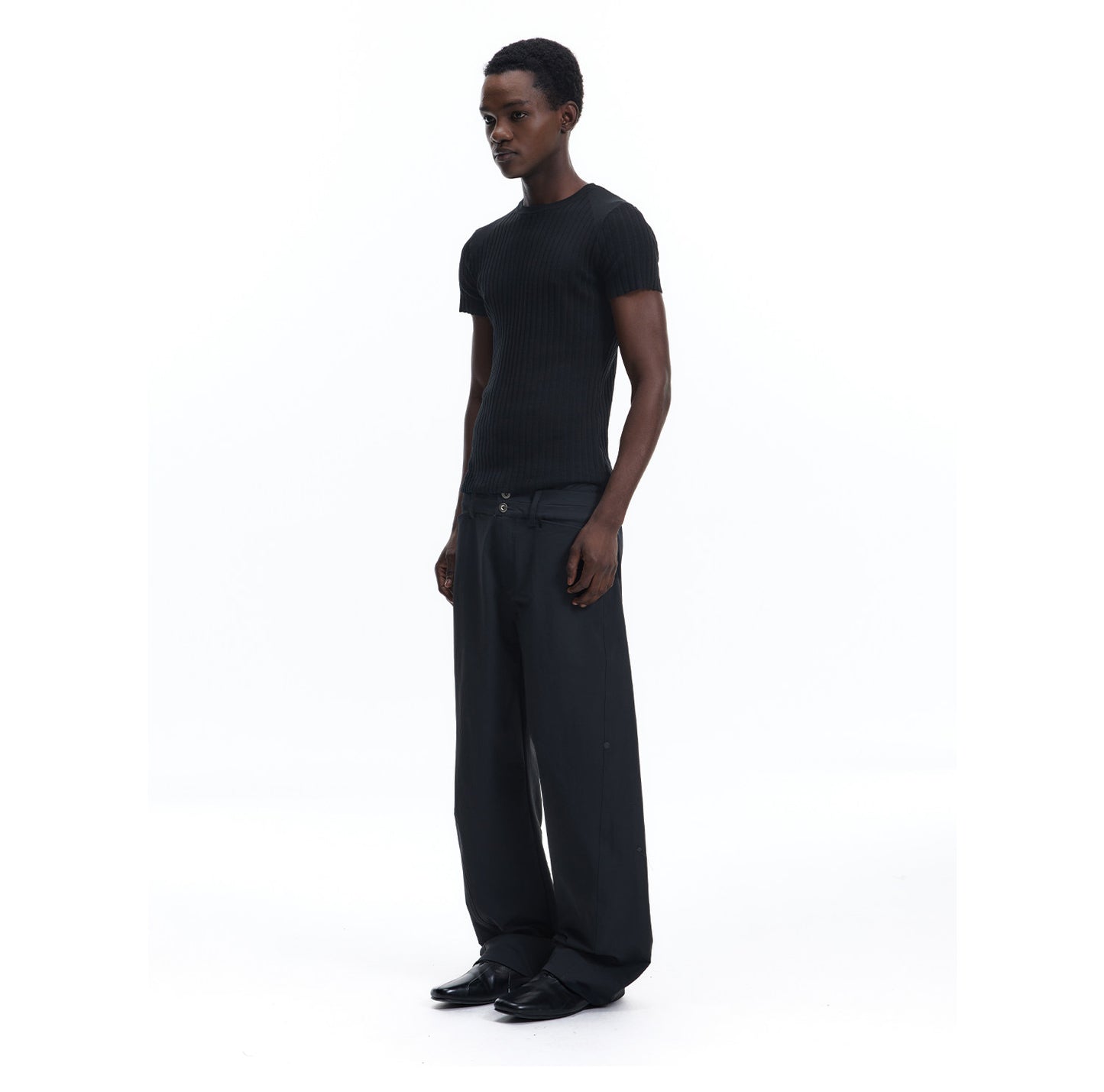 Multi-Structure Nylon Casual Pants