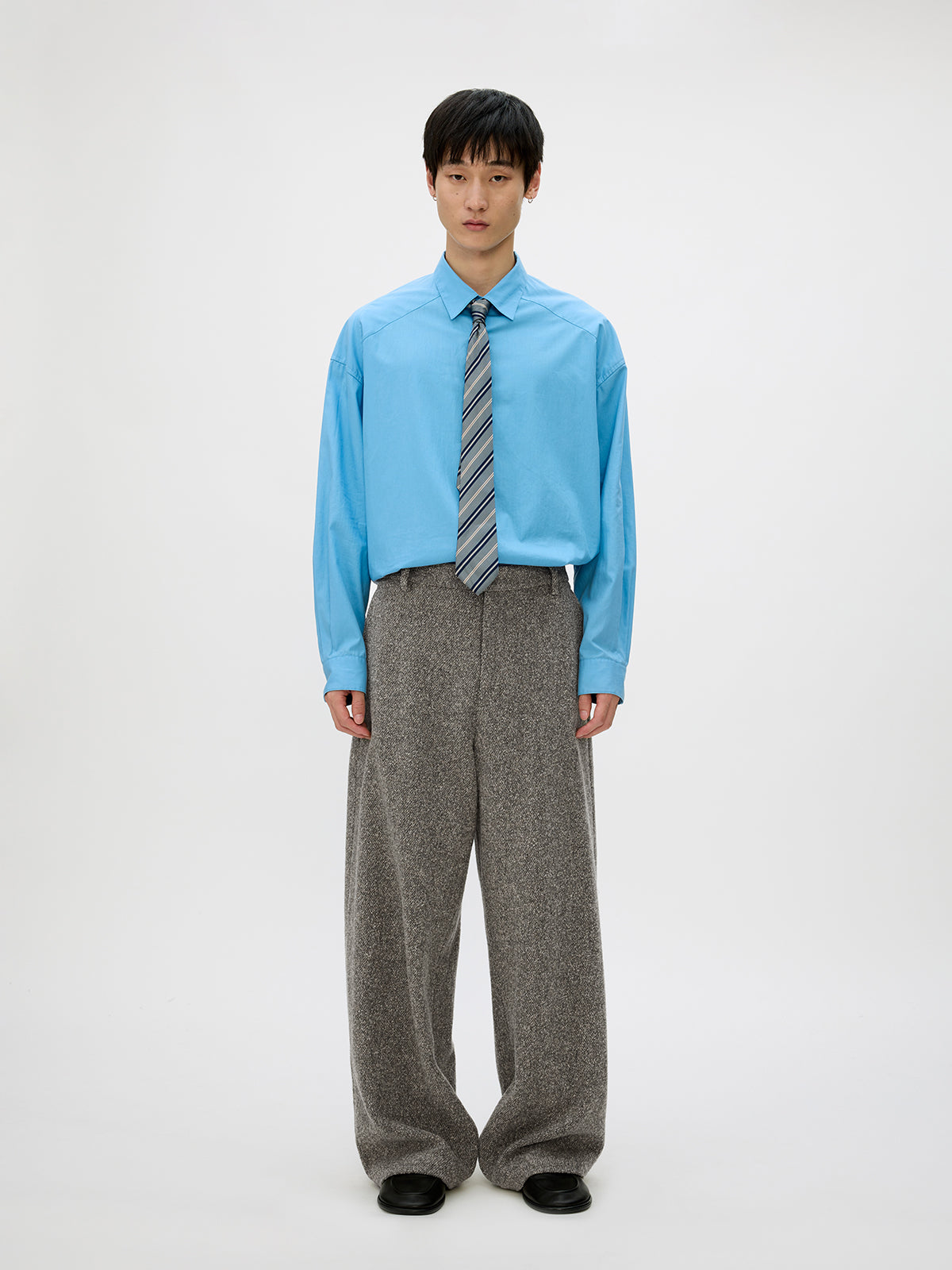 Tweed Loose Casual Pants