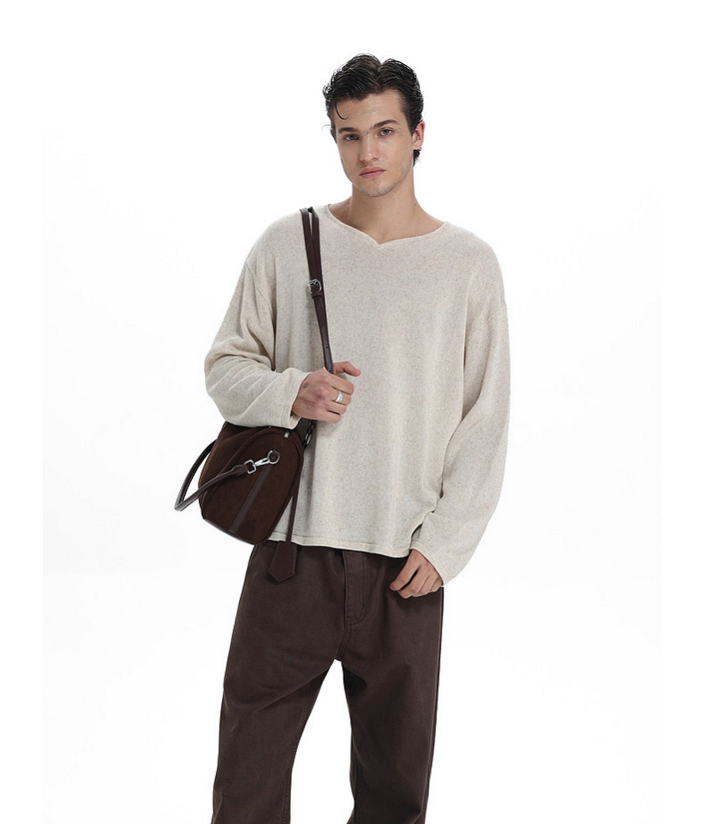 Small V-Neck Knit Shirt