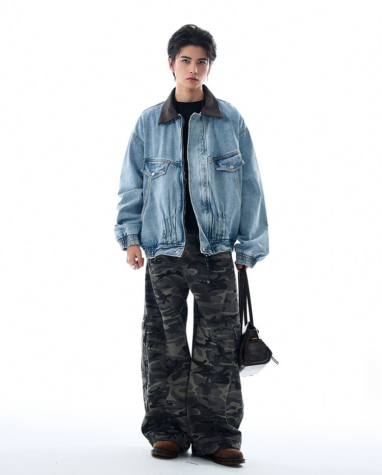 Niche Design Washed Denim Jacket