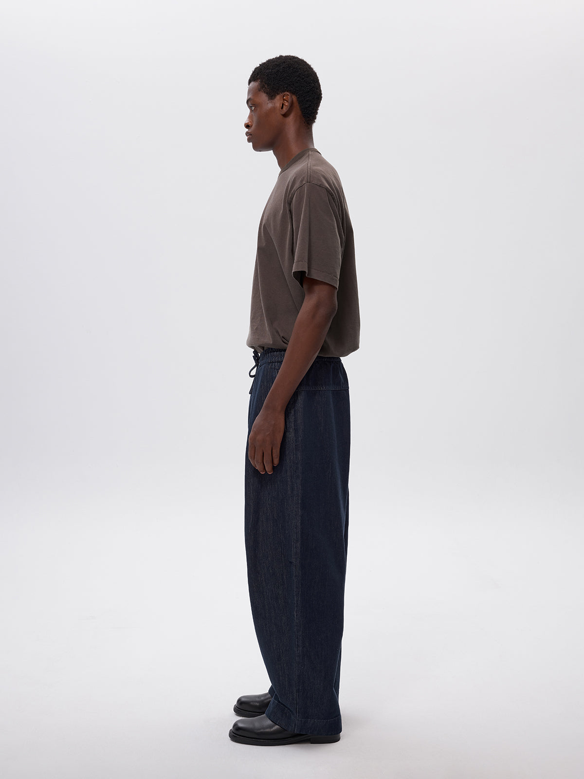 Paper Yarn Blend Denim Pants
