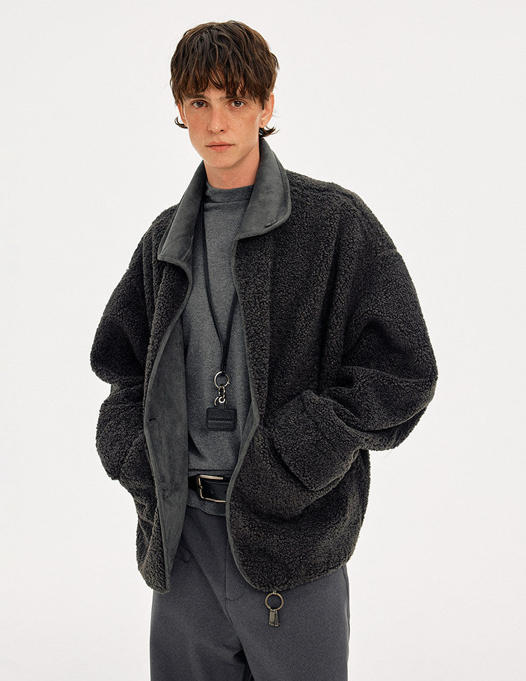 Reversible Fleece Collar Jacket