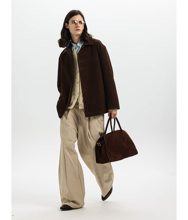 Unisex Damaged Suede Jacket