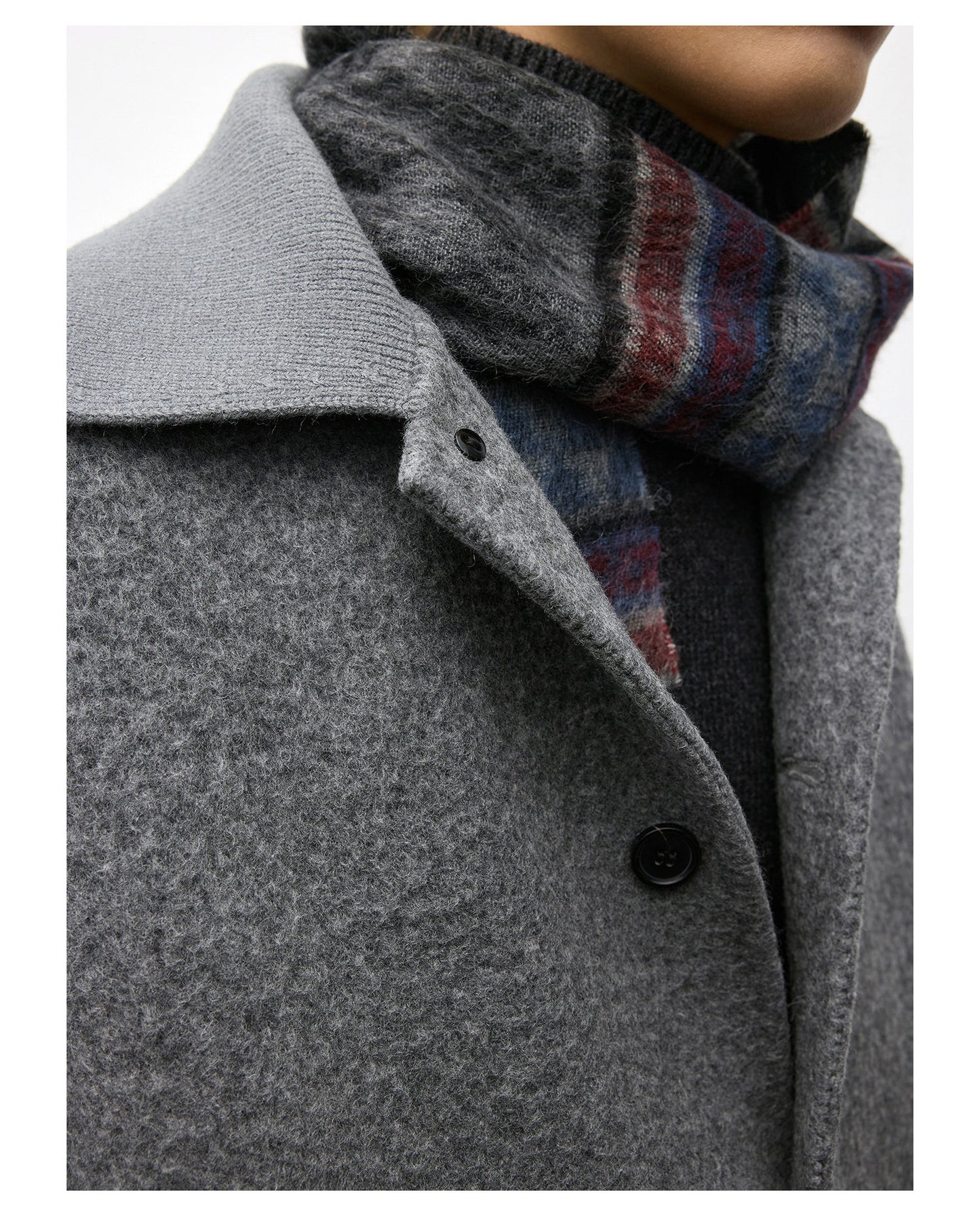 Simple Knit Collar Jacket