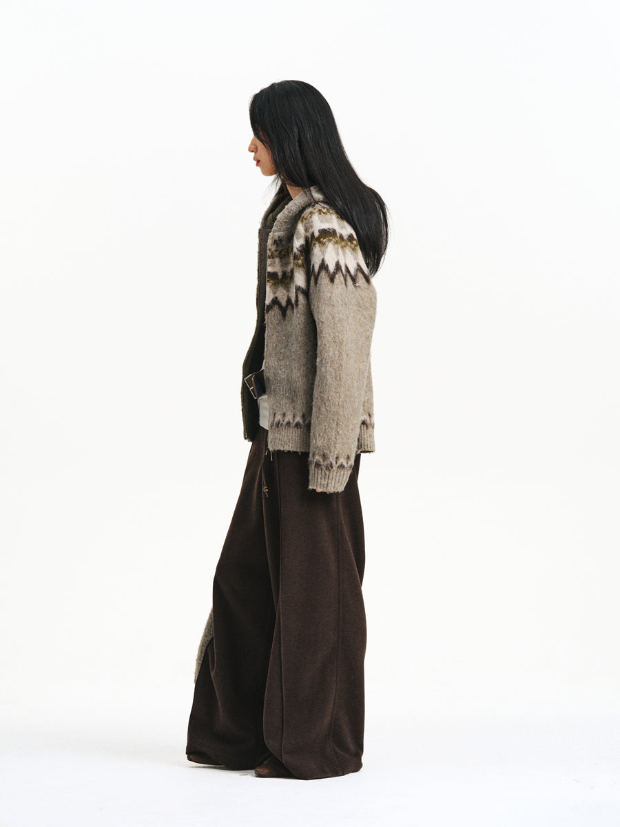 Fair Isle Hooded Jacquard Cardigan