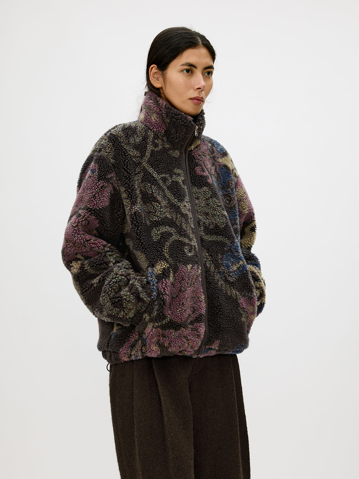 Lambswool Blend Zipper Jacket