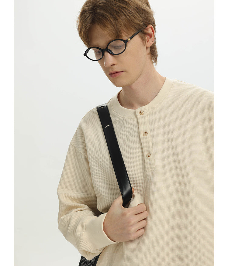 Henry Collar Basic T-Shirt