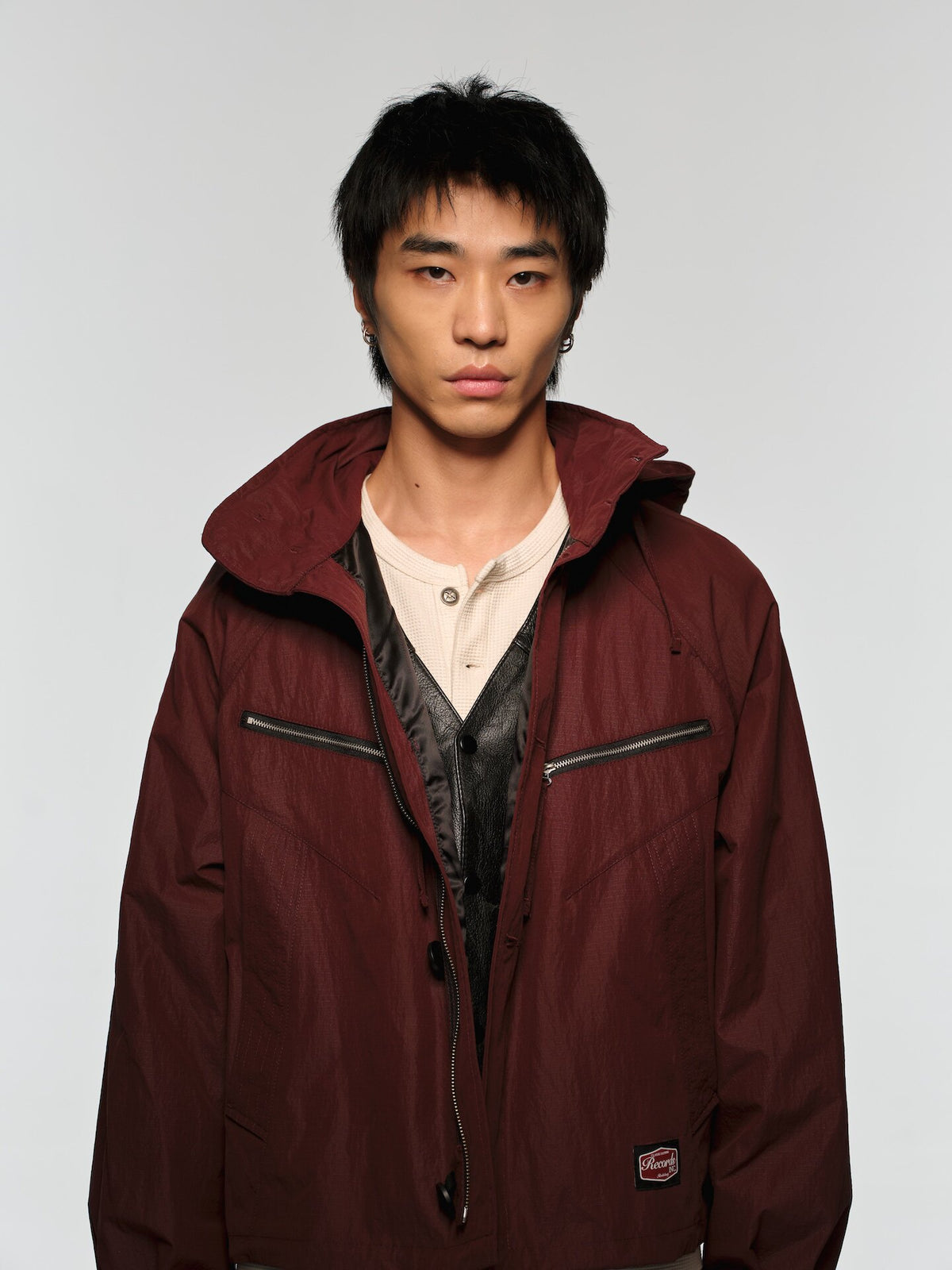 Coated, Wax-Finished Hooded Jacket