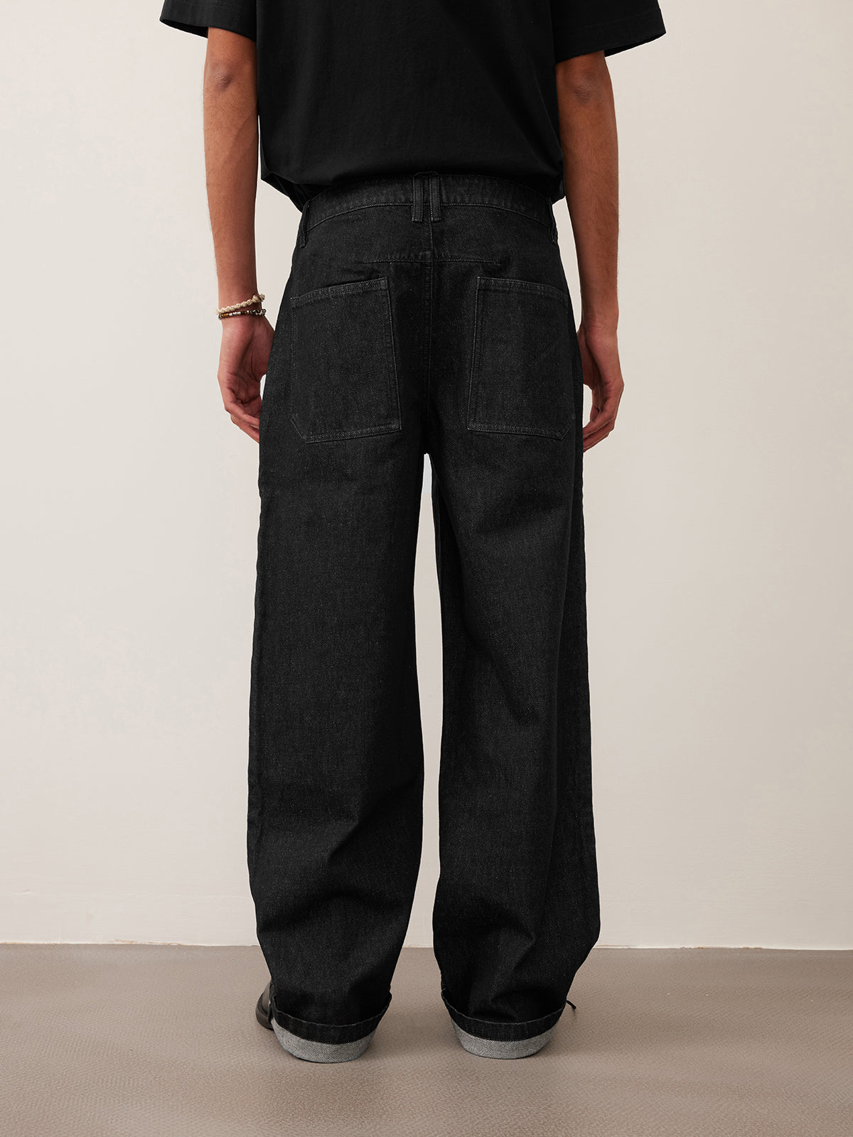 Single Pleats Loose Straight Jeans 12.25 oz.