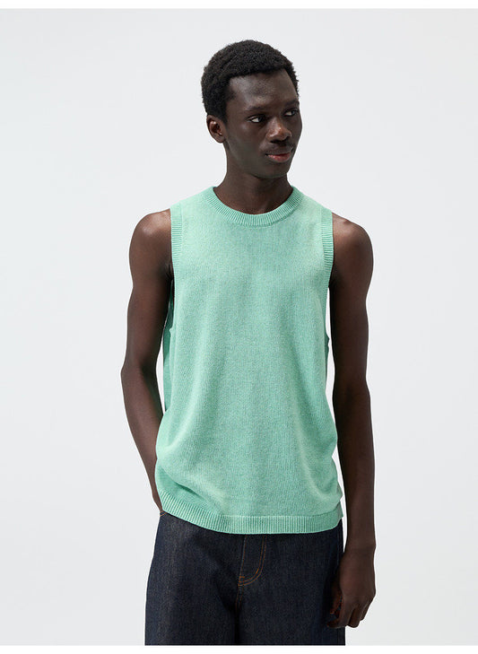 린넨 블렌드 니트 베스트