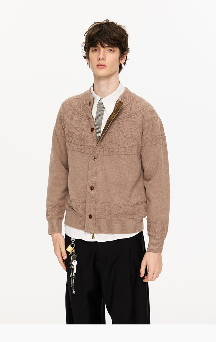 Zipper Knit Cardigan