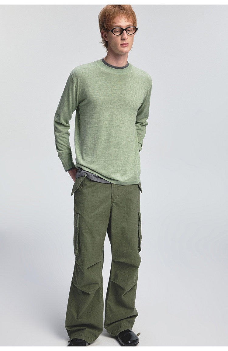 Canvas Distressed Casual Pants