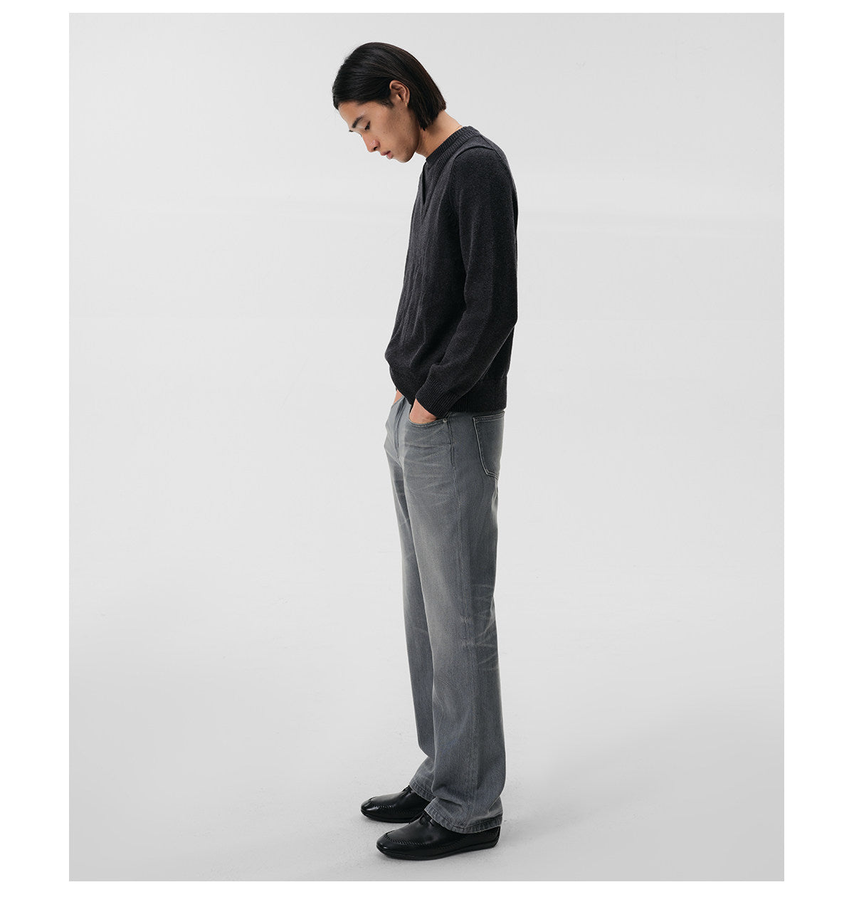 Two-Tone Fake Two-Piece Knit