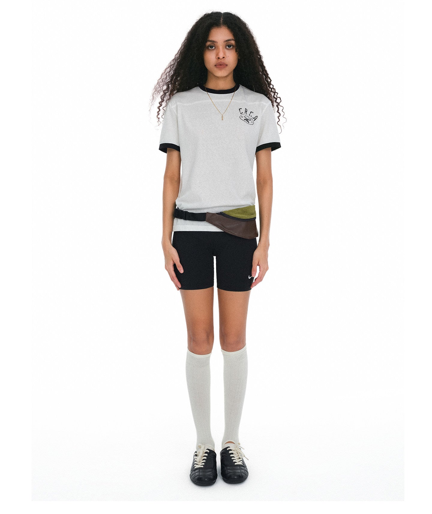 Color-Block Retro Lightweight Linen Jersey T-Shirt