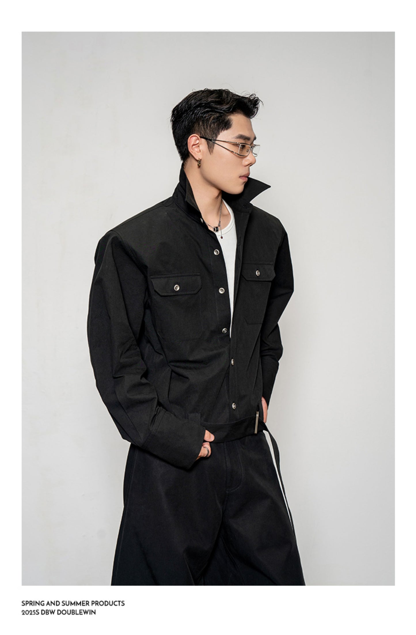 Pleated Textured Short Shirt