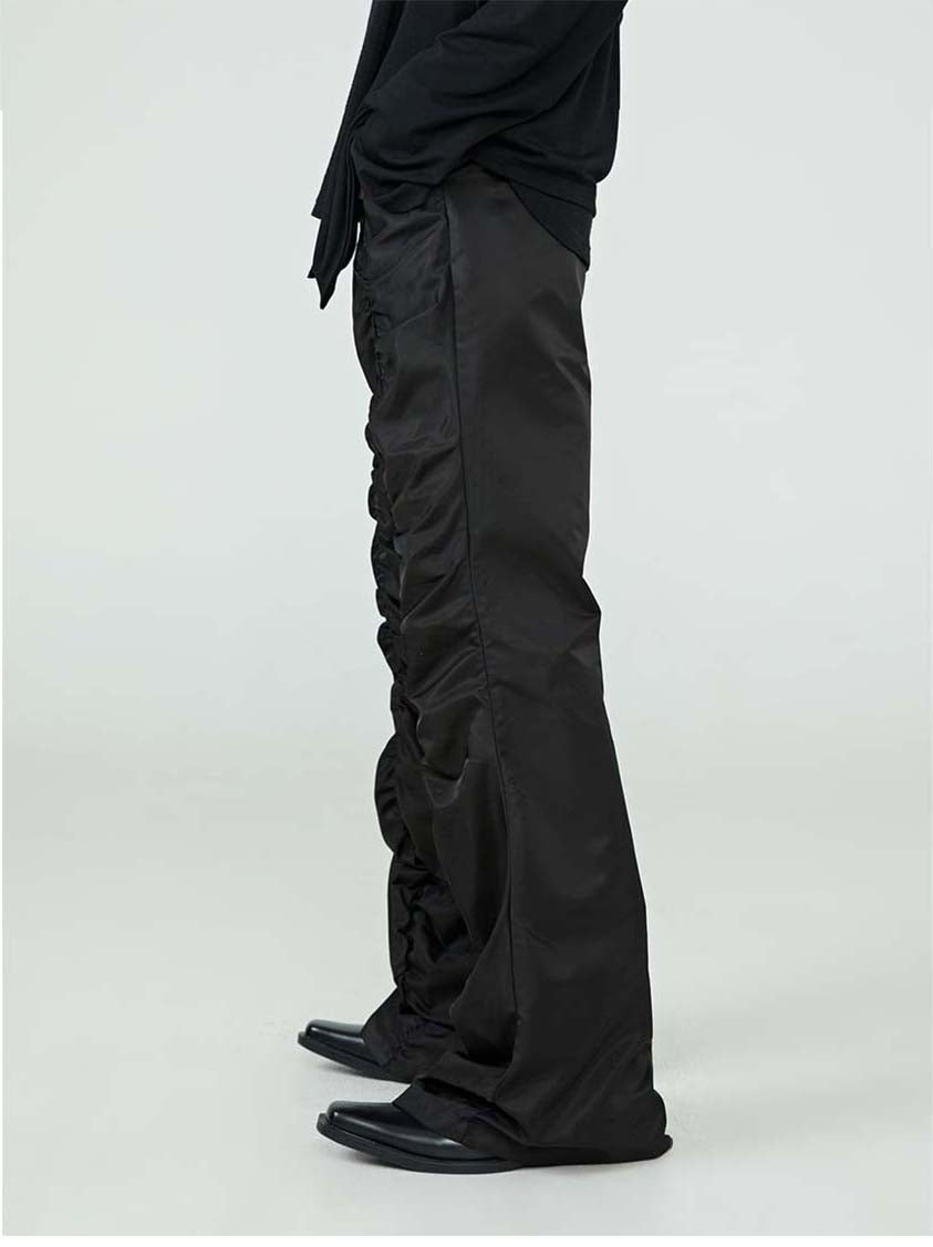 wide leg pleated casual pants