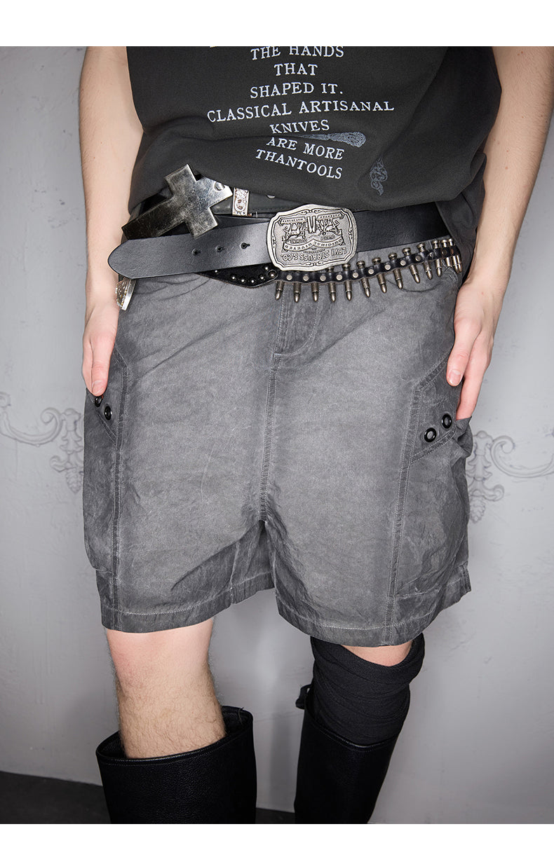 Three-dimensional pockets Casual shorts