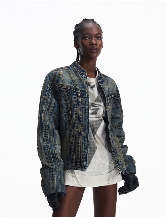 Ripped Denim Jacket
