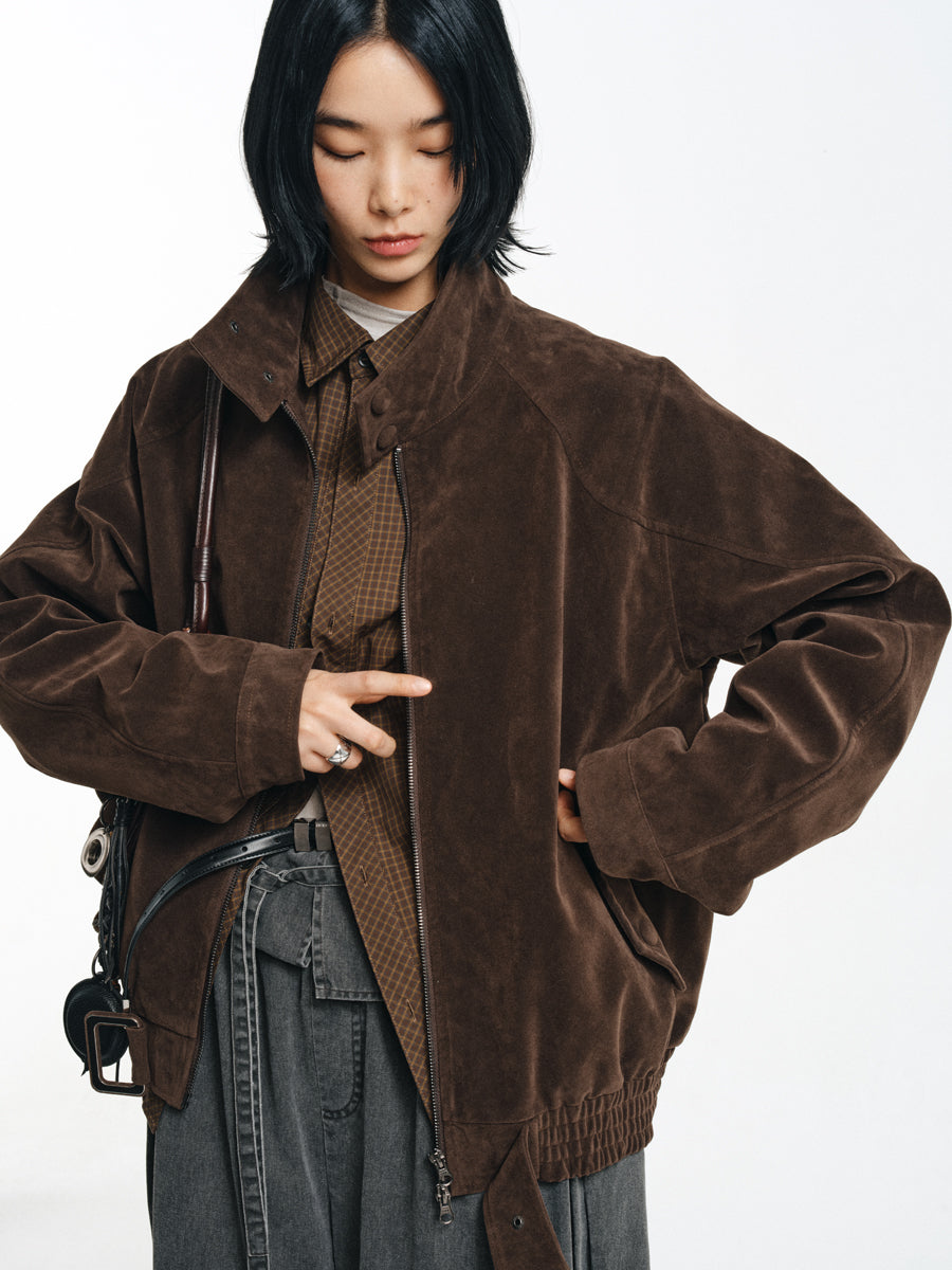 Suede Harrington Jacket