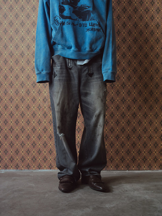 Hand-Painted Denim Pants