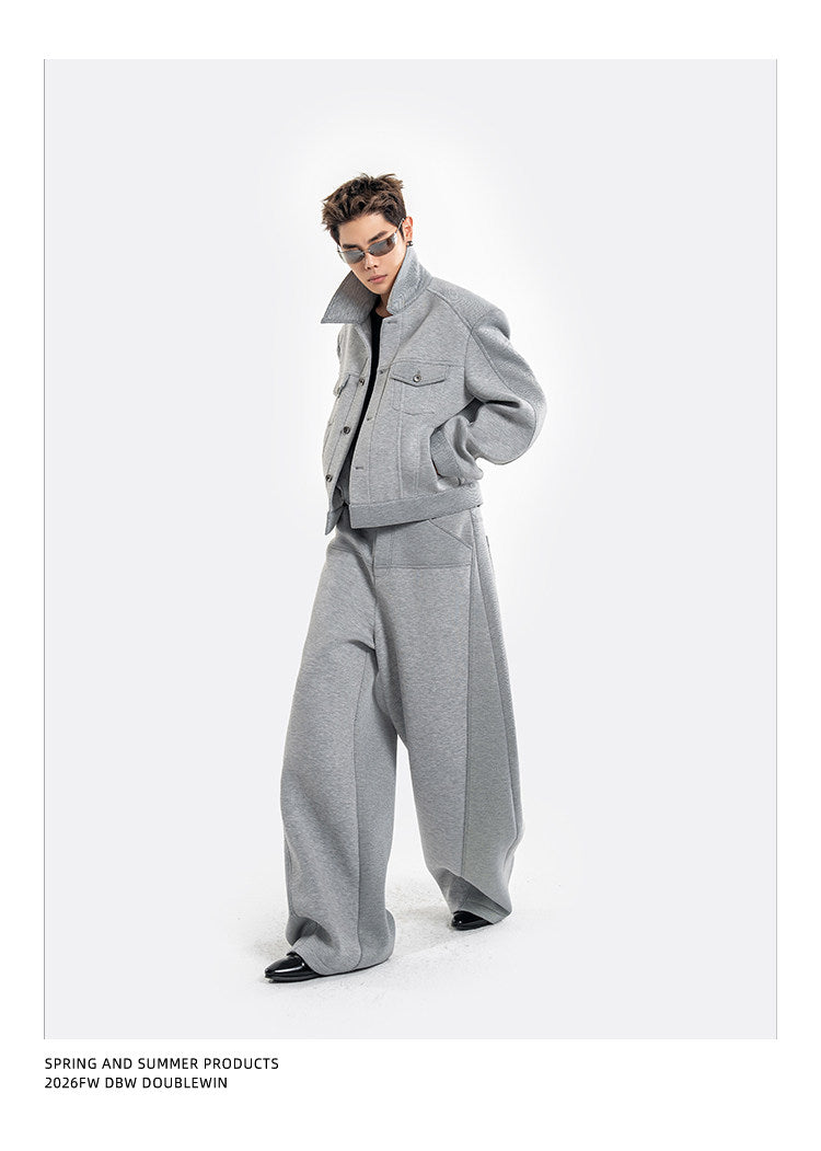 Air Layer Short Sweatshirt Jacket Set