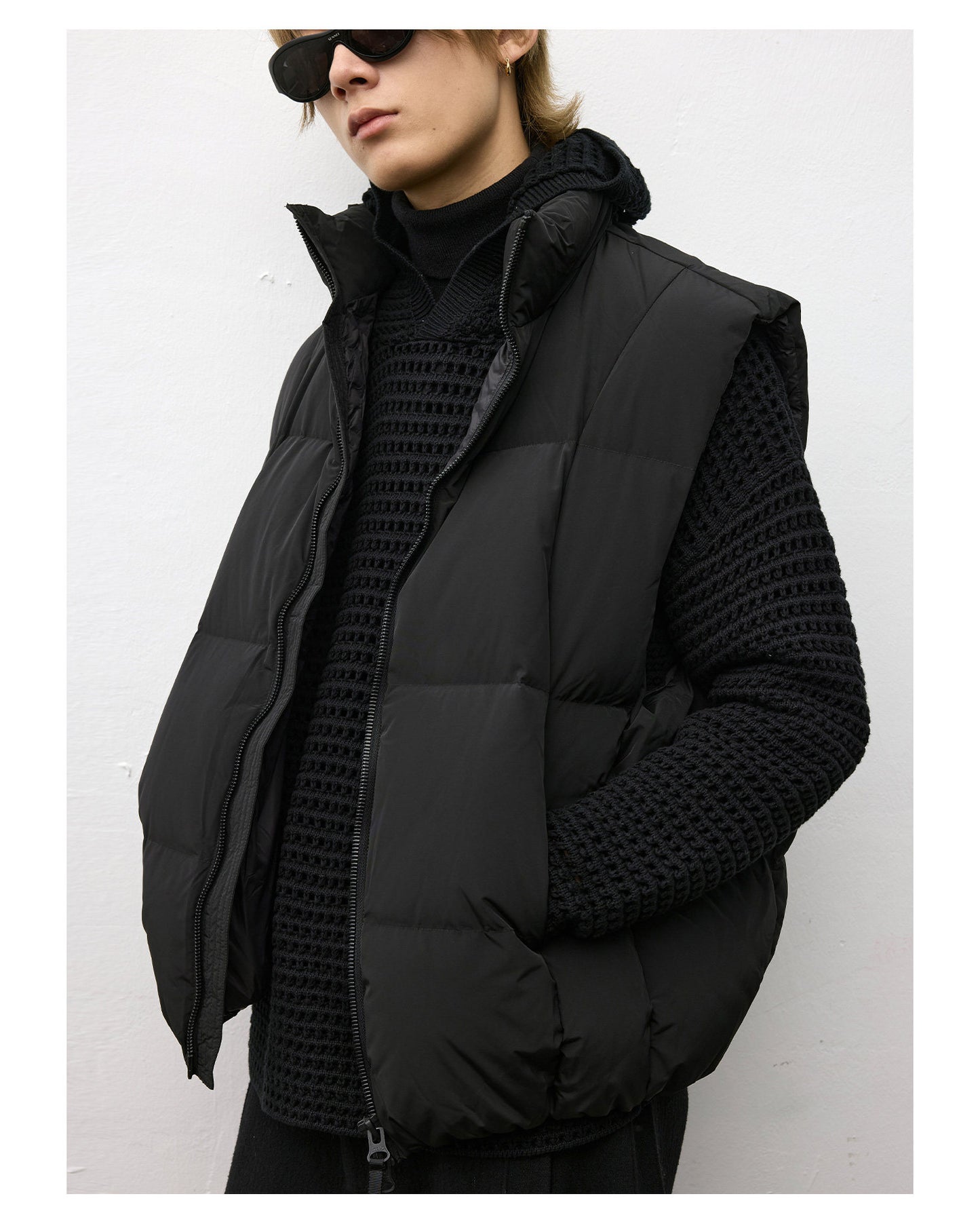 Stand Collar Down Vest