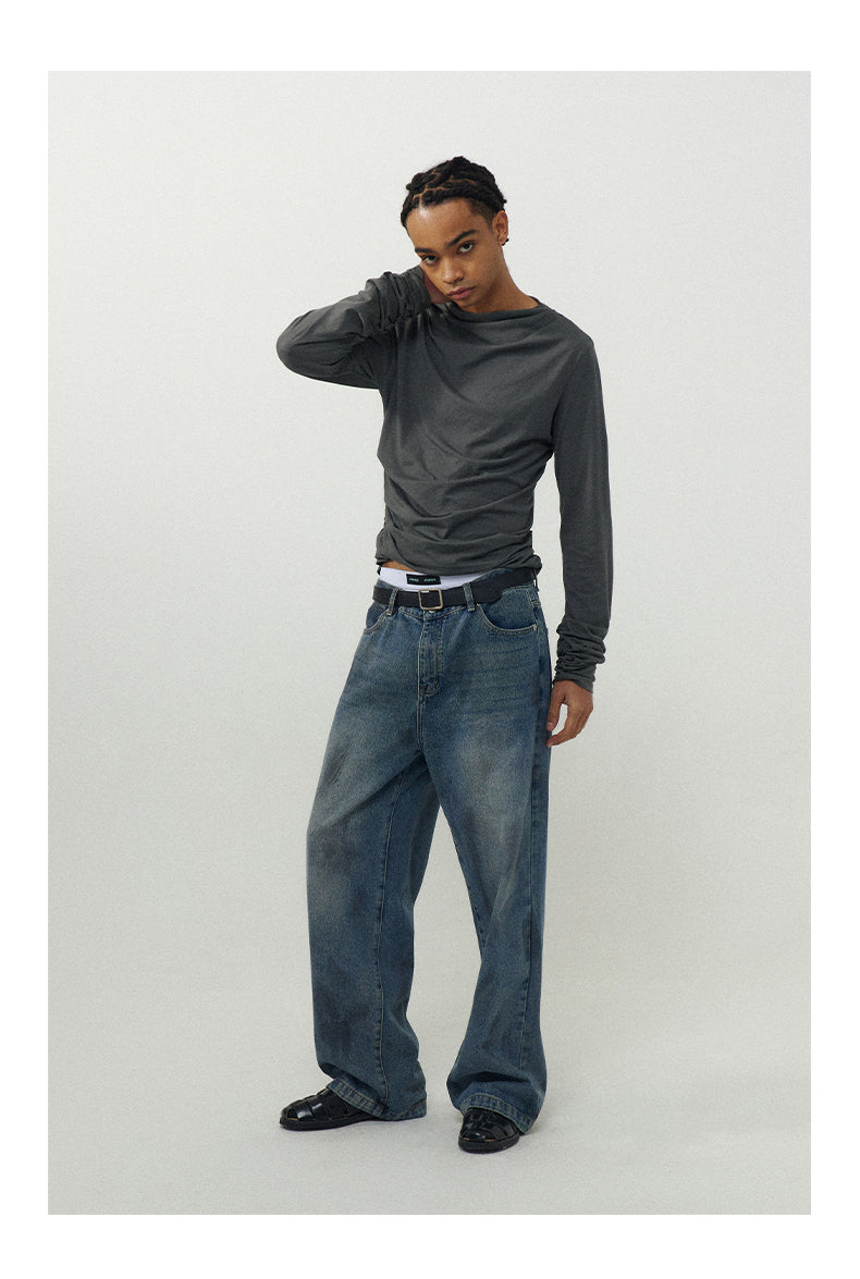 Stacked Pleated T-Shirt